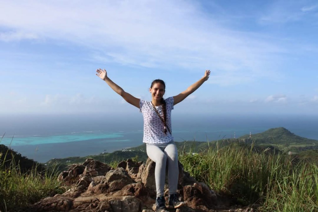 Photo of María José Mejía on a highest mountain in Providencia